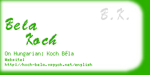 bela koch business card
