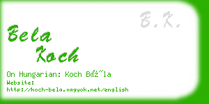 bela koch business card